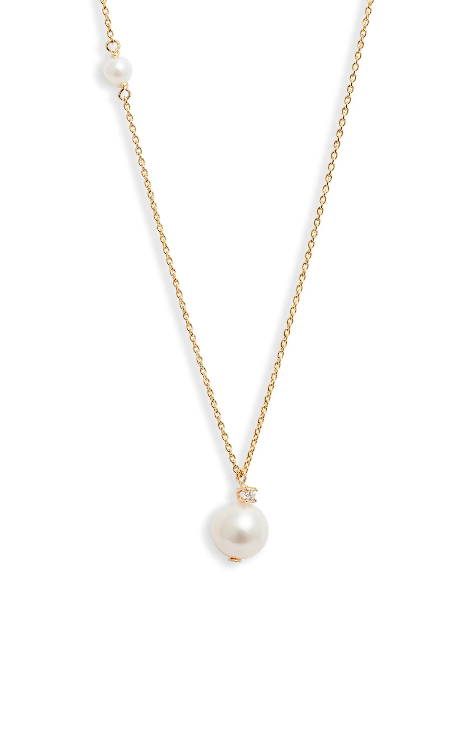 Poppy Finch Cultured Pearl & Diamond Necklace | Nordstrom | Nordstrom