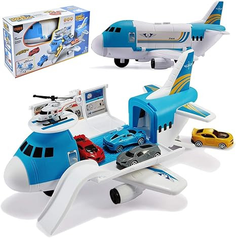 Tuko Transport Cargo Airplane Car Toy Play Set for 3+ Years Old Boys and Girls | Amazon (US)
