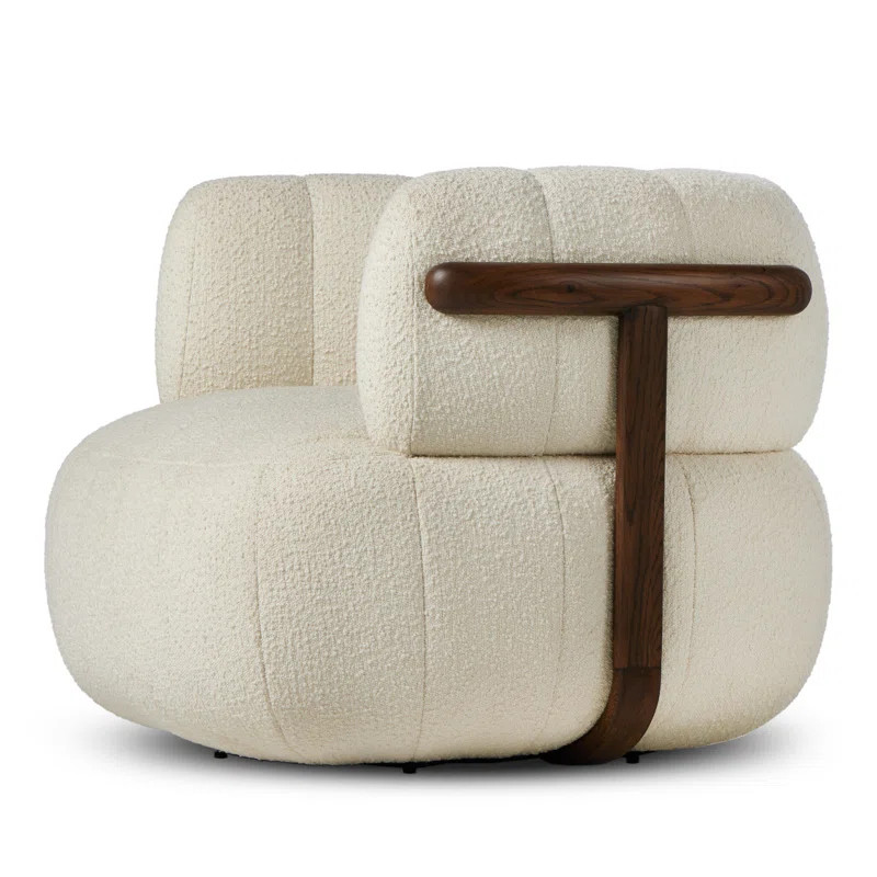 Gian Upholstered Swivel Barrel Chair | Wayfair North America