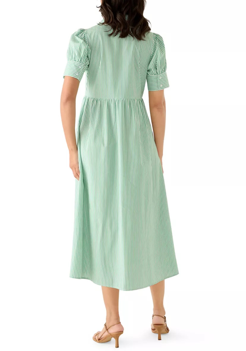 Women's Short Puff Sleeve Poplin Shirt Dress | Belk