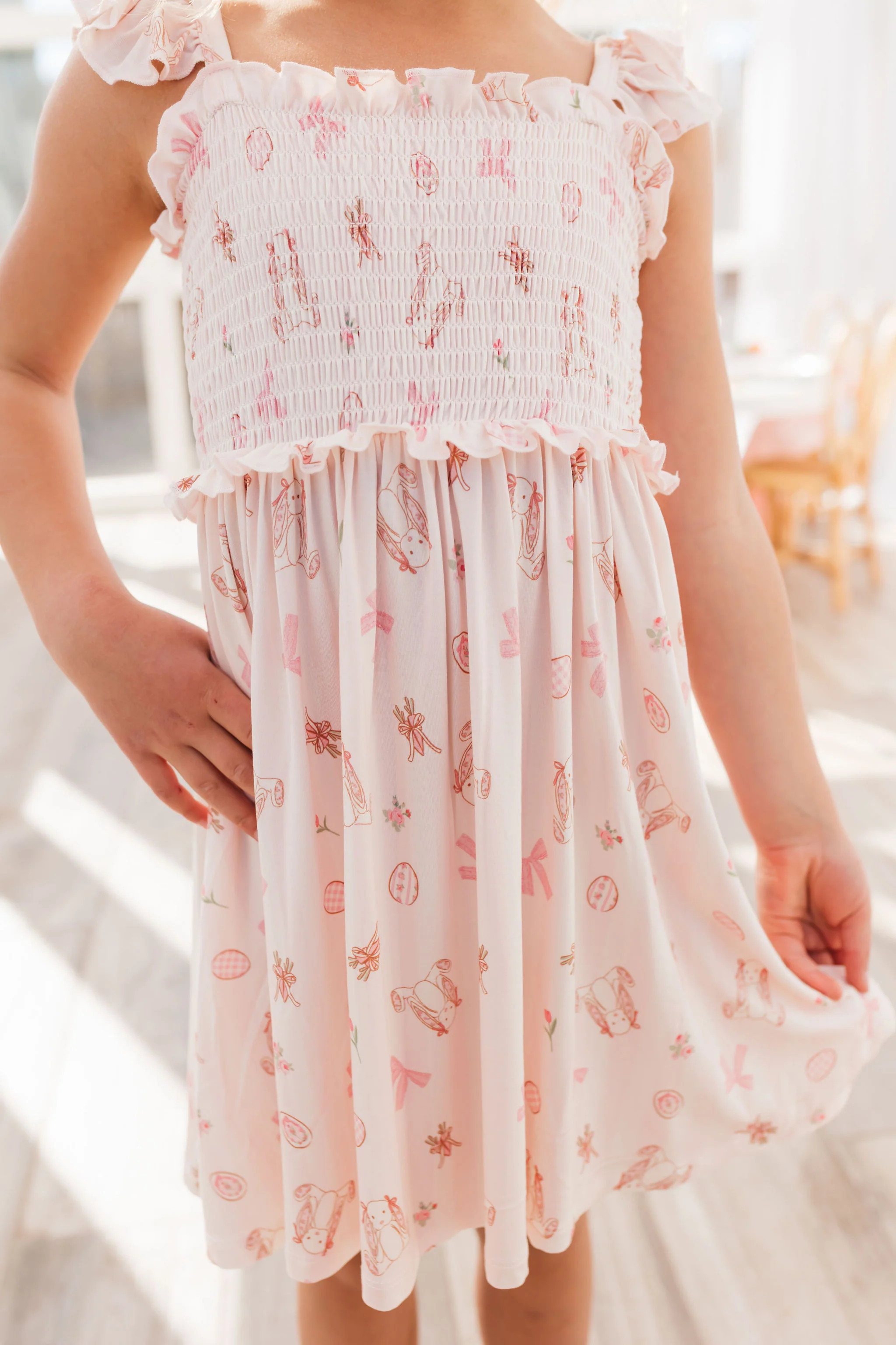 Rosie Rabbit Smocked Twirl Dress | In My Jammers