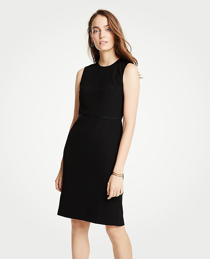 Doubleweave Flounce Sheath Dress | Ann Taylor (US)