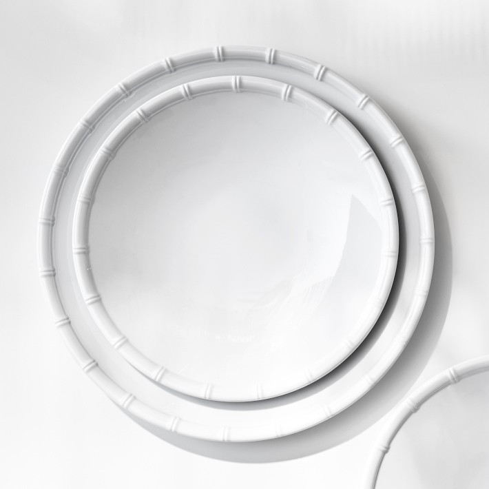 Bamboo White Melamine Salad Plates, Set of 4 | Williams-Sonoma