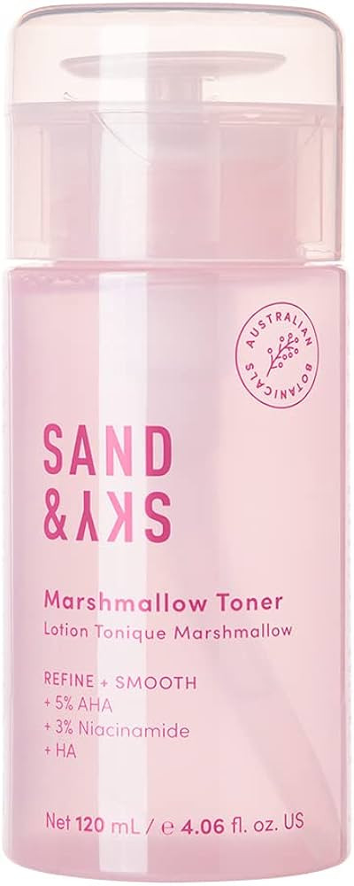 Sand & Sky Marshmallow Toner | Hydrating, Exfoliating Facial Toner to Brighten Skin | Pore Tighte... | Amazon (US)