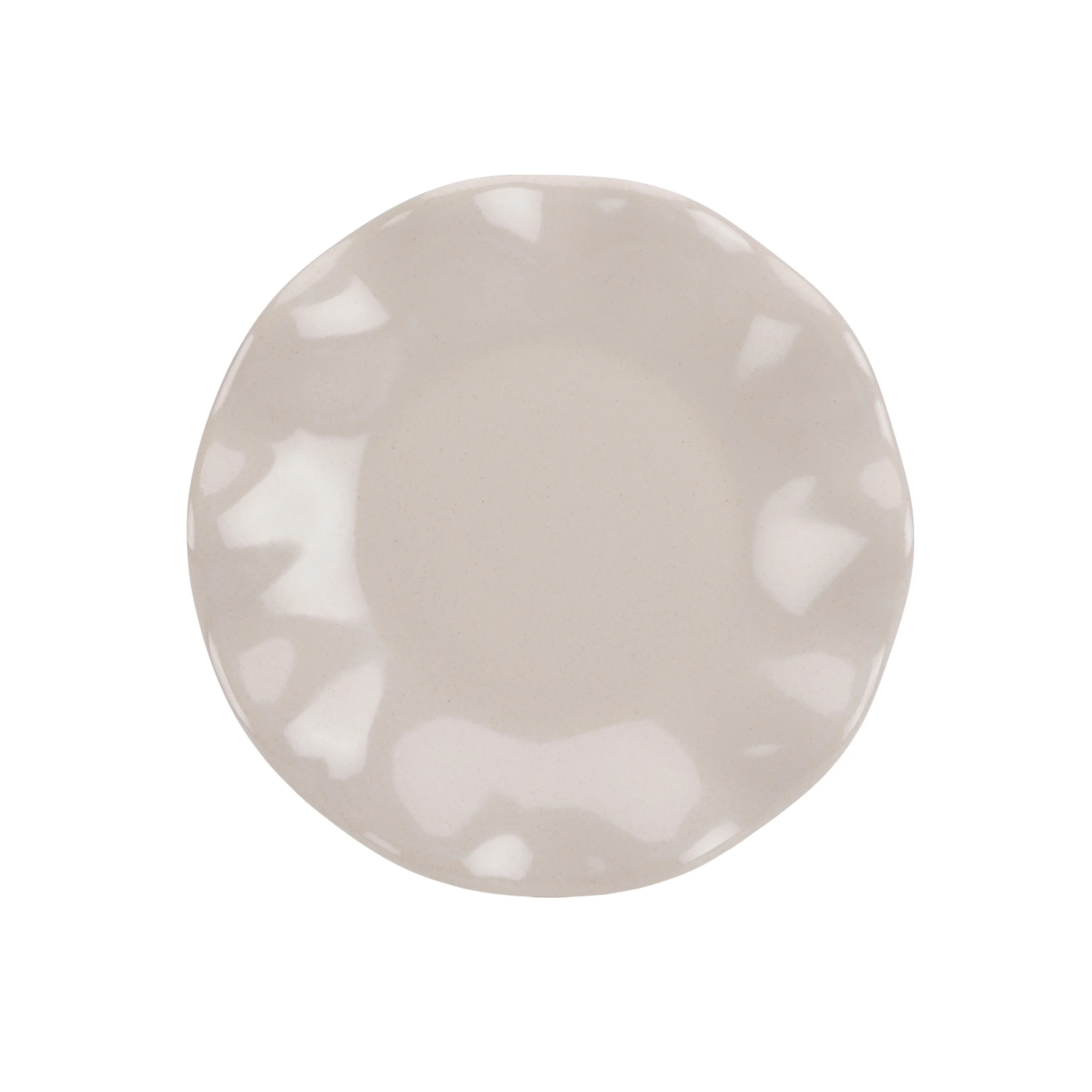 Just Feed Me by Jessie James Decker 11" Bamboo-Melamine Scalloped Dinner Plate, Cream | Walmart (US)