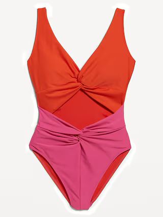 Cutout One-Piece Swimsuit | Old Navy (US)