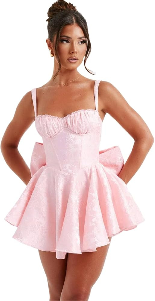 Satin Applique Homecoming Dresses for Teens Short Prom Dress Corset Cocktail Evening Party Party ... | Amazon (US)