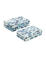 2pc Two Tone Decorative Box Set With Lids | Marshalls