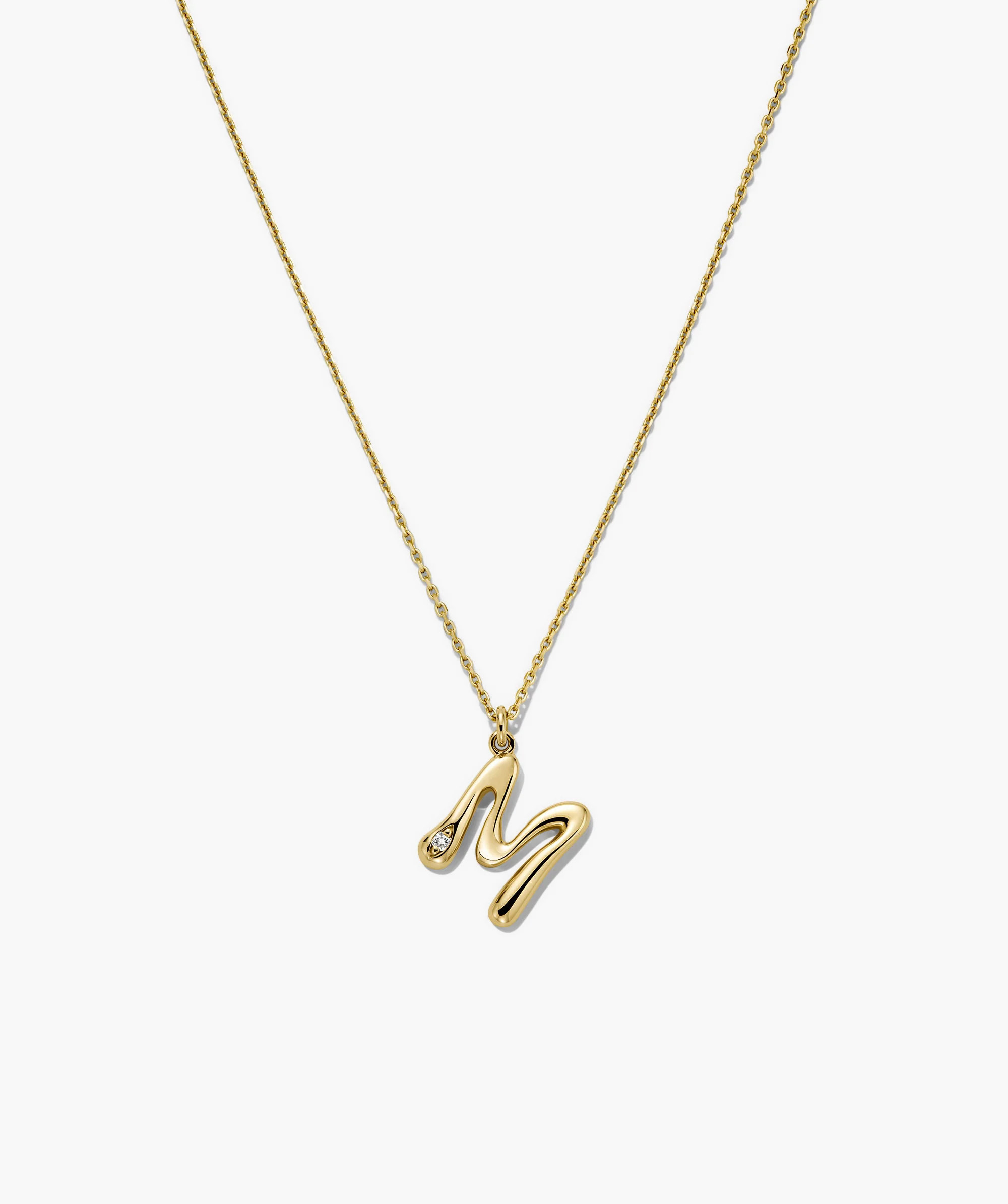 Organic Dôme Liquid Letter Pendant Necklace | Mejuri Fine Crew