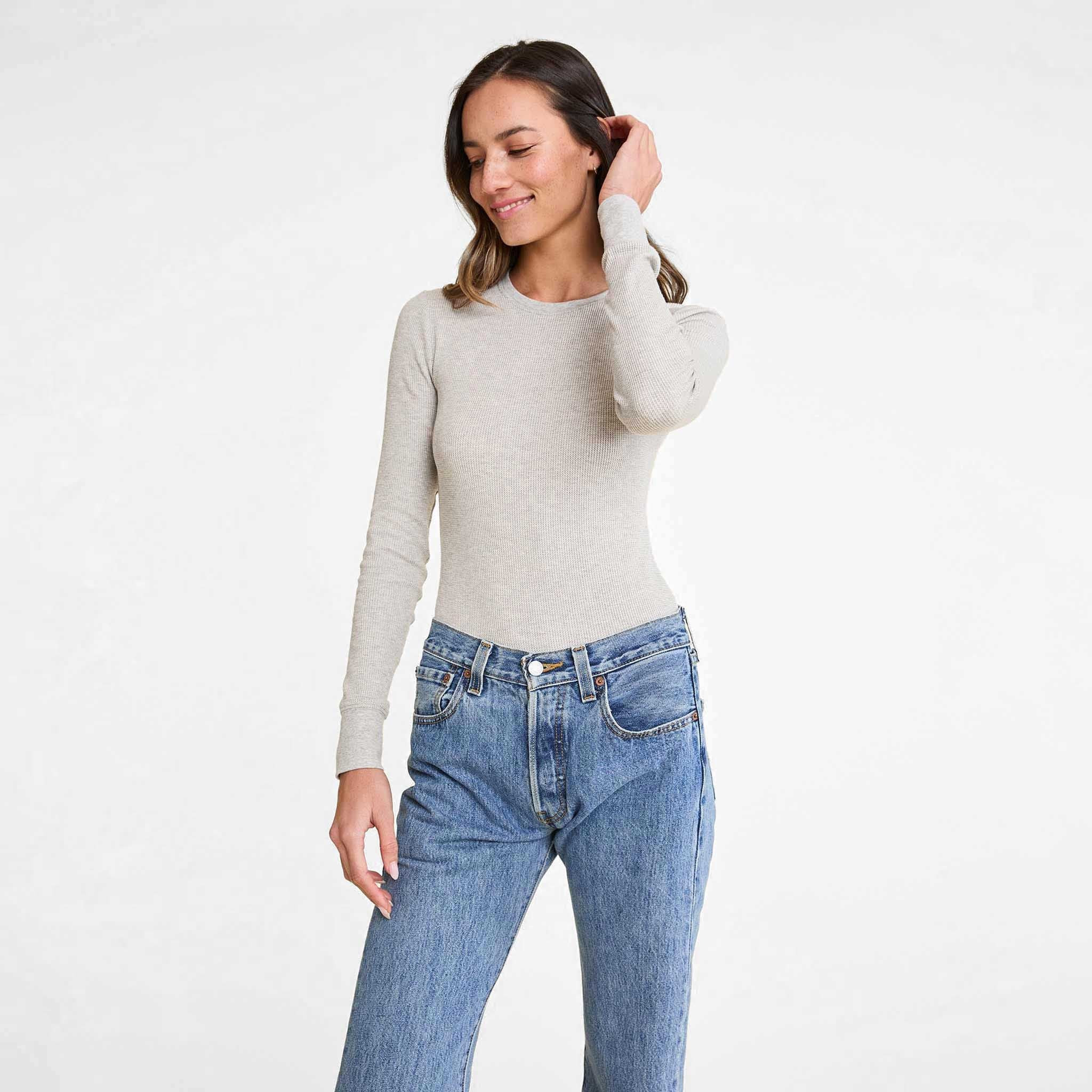 Waffle Bodysuit | Heather Grey | Nuuds US