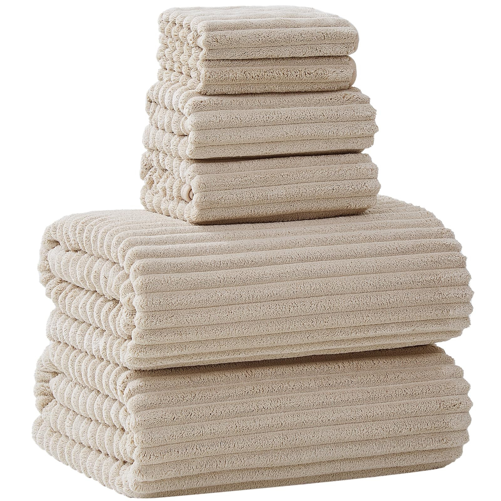Extra Large Bath Towel Set of 6 (40"x80"),Oversized Bath Sheet Super Soft Highly Absorbent Microf... | Amazon (US)