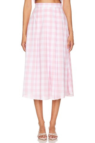 Azeeza Sheridan Skirt in Tea Pink Gingham from Revolve.com | Revolve Clothing (Global)