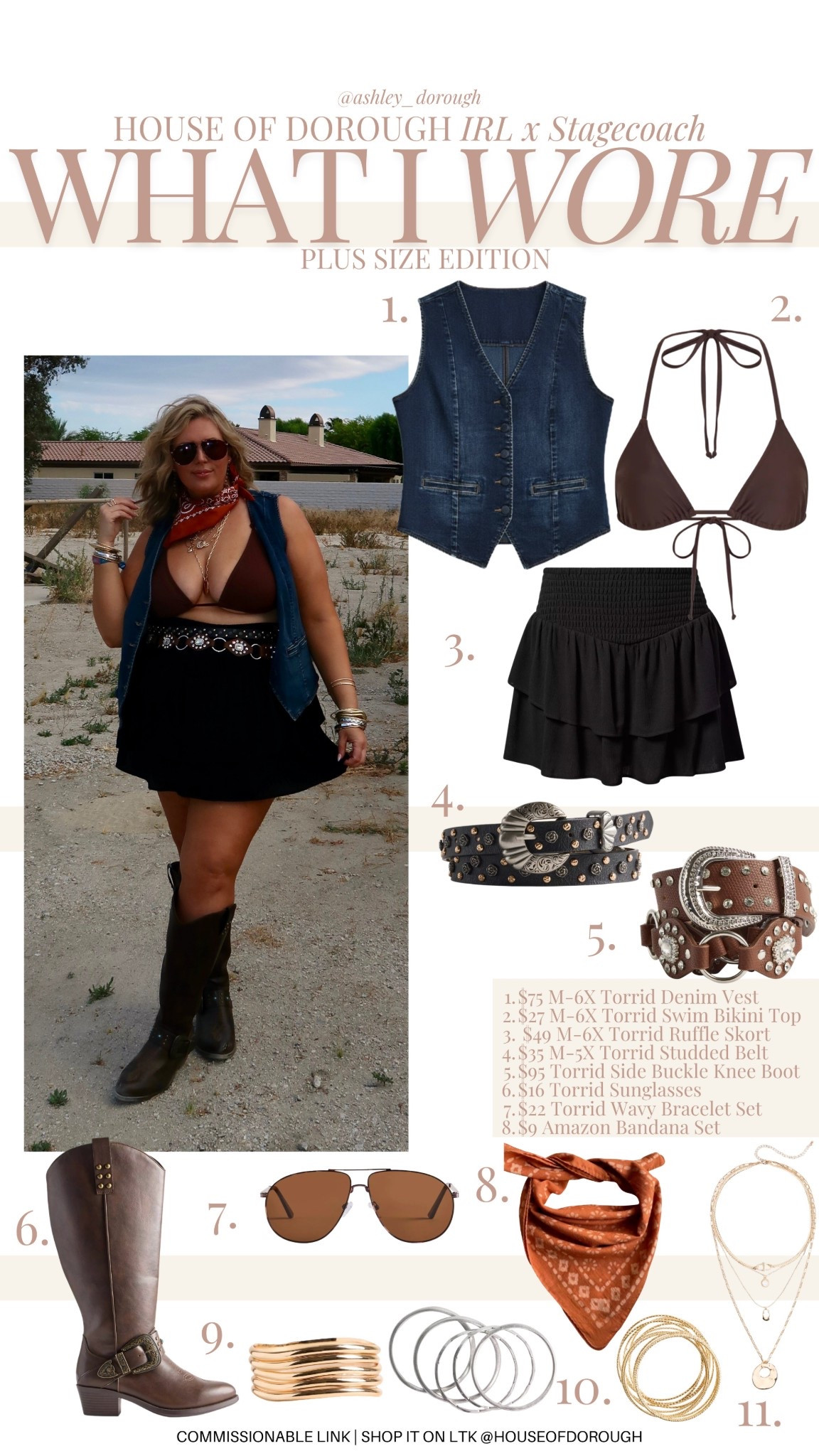 Day 2 of Stagecoach outfit! Wearing a size 2 (2X) in everything here, runs true! Actually I sized down in the denim vest though to a 1! 

Plus size fashion, everyday outfit ideas, trendy fashion, stagecoach outfit, festival outfit, midsize fashion, ootd

#LTKPlusSize #LTKFestival #LTKMidsize