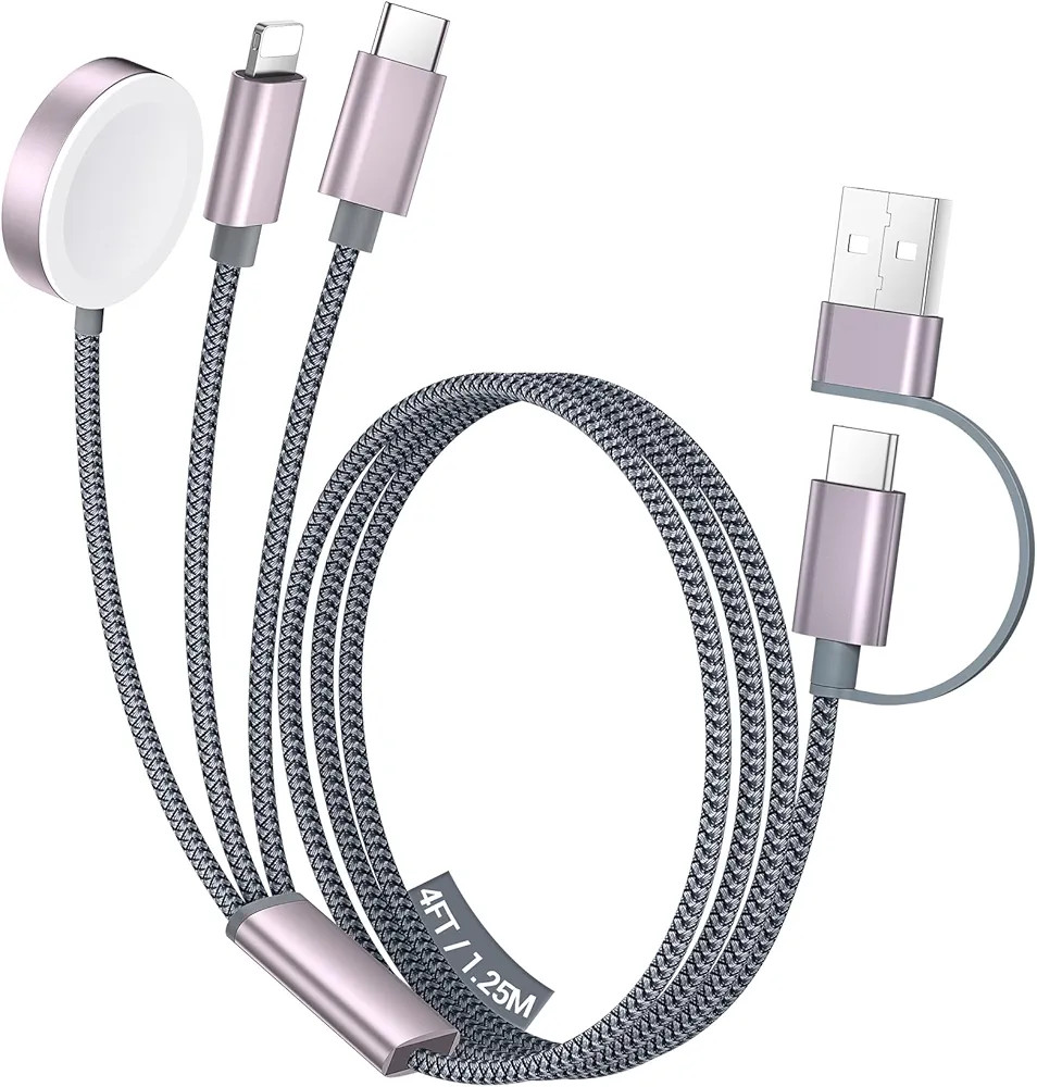 Temdan for Travel Essentials,3 in 2 USB C Cable for Apple Watch Charger/iPhone 17 Charger/Lightni... | Amazon (US)