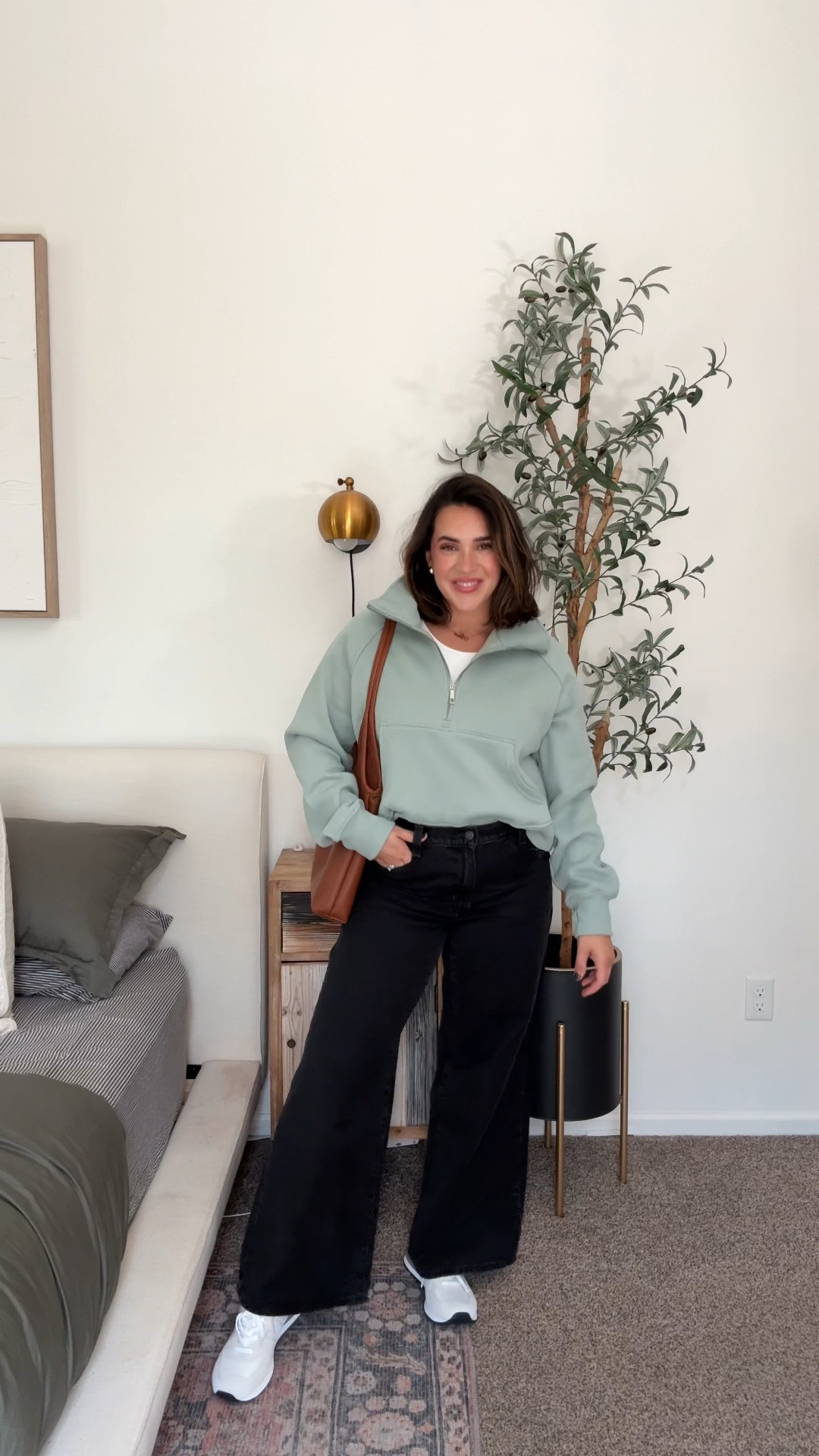 Easy & chic mom style for fall. Size 30/L jeans have no stretch if in between size up. They fit mid rise and are very wearable and comfortable. 

#LTKxPrimeDay #LTKSaleAlert #LTKMidsize