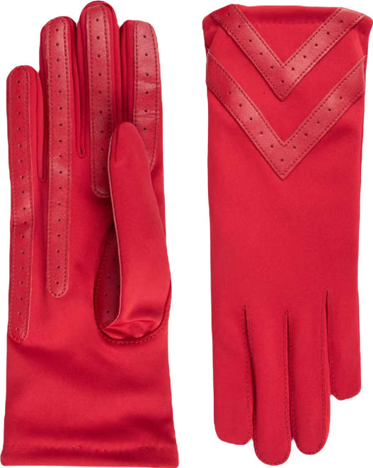 Women's Spandex Touchscreen Gloves with Chevron Detail | Macy's