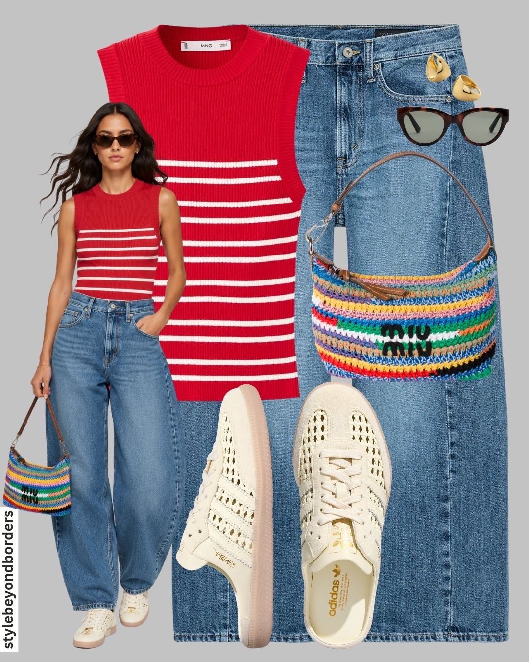 Styling red vest for summers 🔥❤️



Tags: adidas firebirds shirt, adidas firebirds trousers, contrast trim vest, red summer sandals, miumiu sumer bag, holiday outfit, chic outfit, easy to style summer outfit, jeans, adidas mules,striped outfit, zara, adidas, miumiu

#LTKsummer #LTKstyletip #LTKtravel