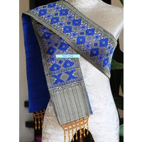 Pabiang Shoulder Cloth Lao Silk Sabai Sash Thai Traditional Dress 5.5x82 Inches | Etsy (US)