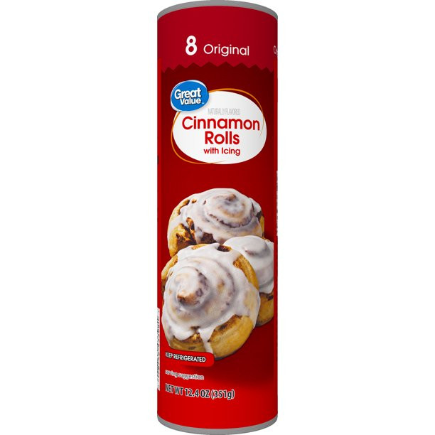 Great Value Original Cinnamon Rolls with Icing, 8 Count - Walmart.com | Walmart (US)