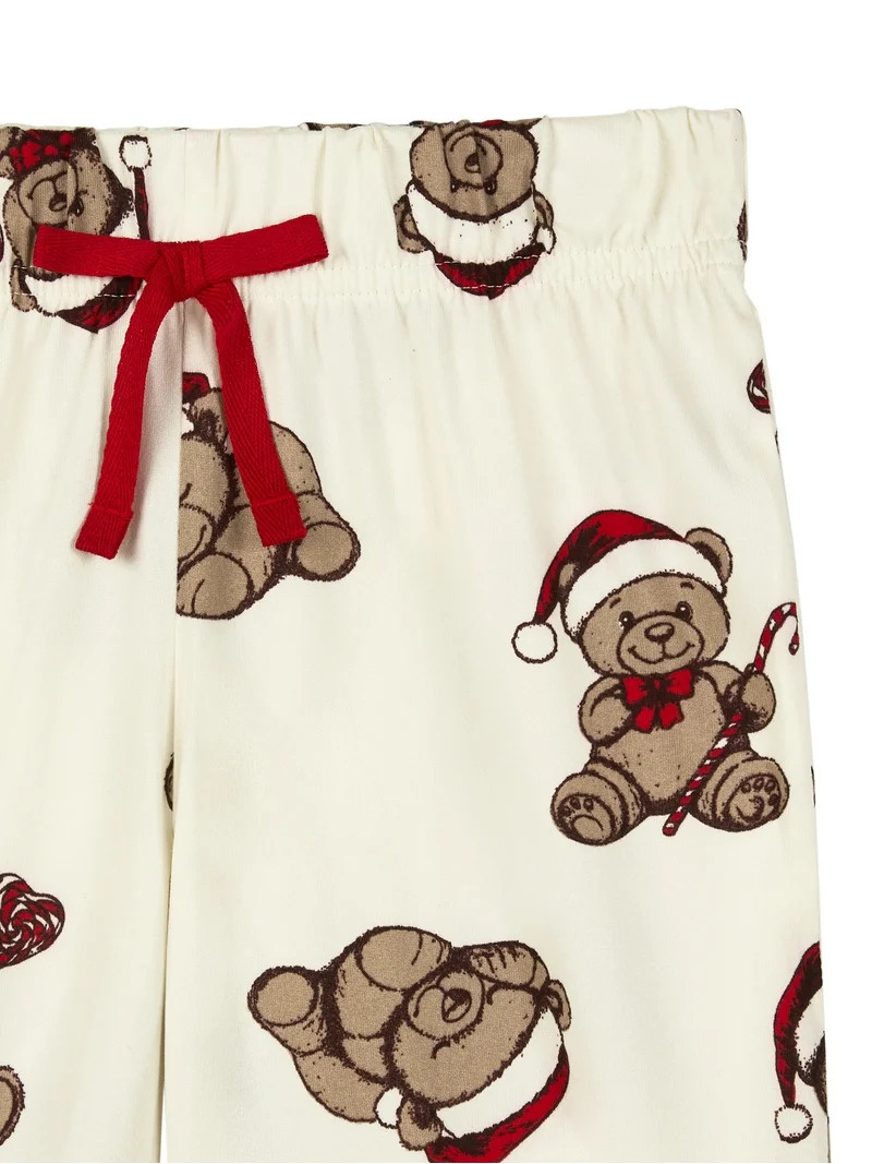 Wonder Nation Girls Long Sleeve Button Front Pajama Top and Pants Set with Eyemask, 3-Piece, Size... | Walmart (US)