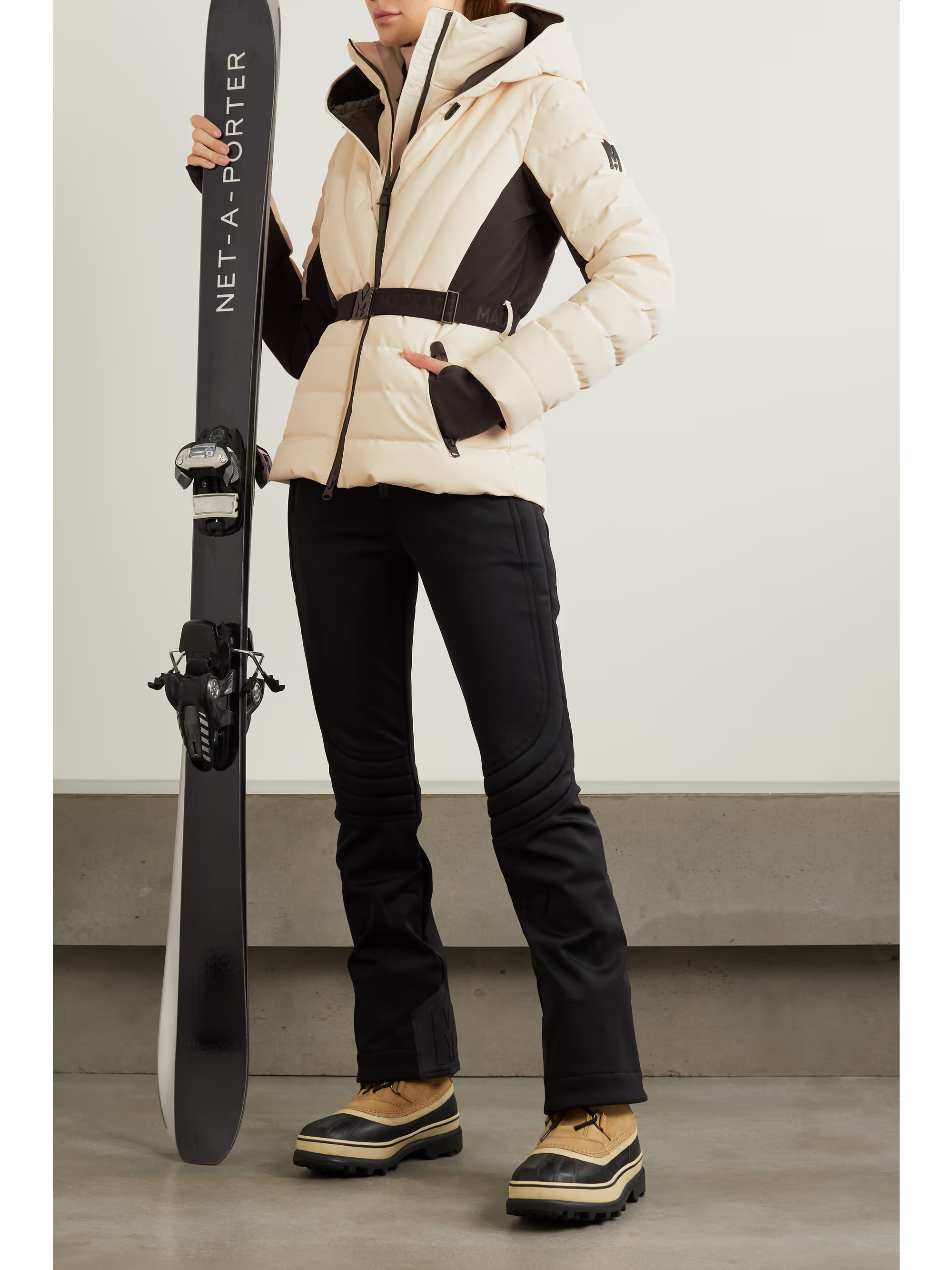 Doudoune à capuche en tissu technique et en duvet à ceinture Elita - NET SUSTAIN MACKAGE pour f... | NET-A-PORTER (UK & EU)