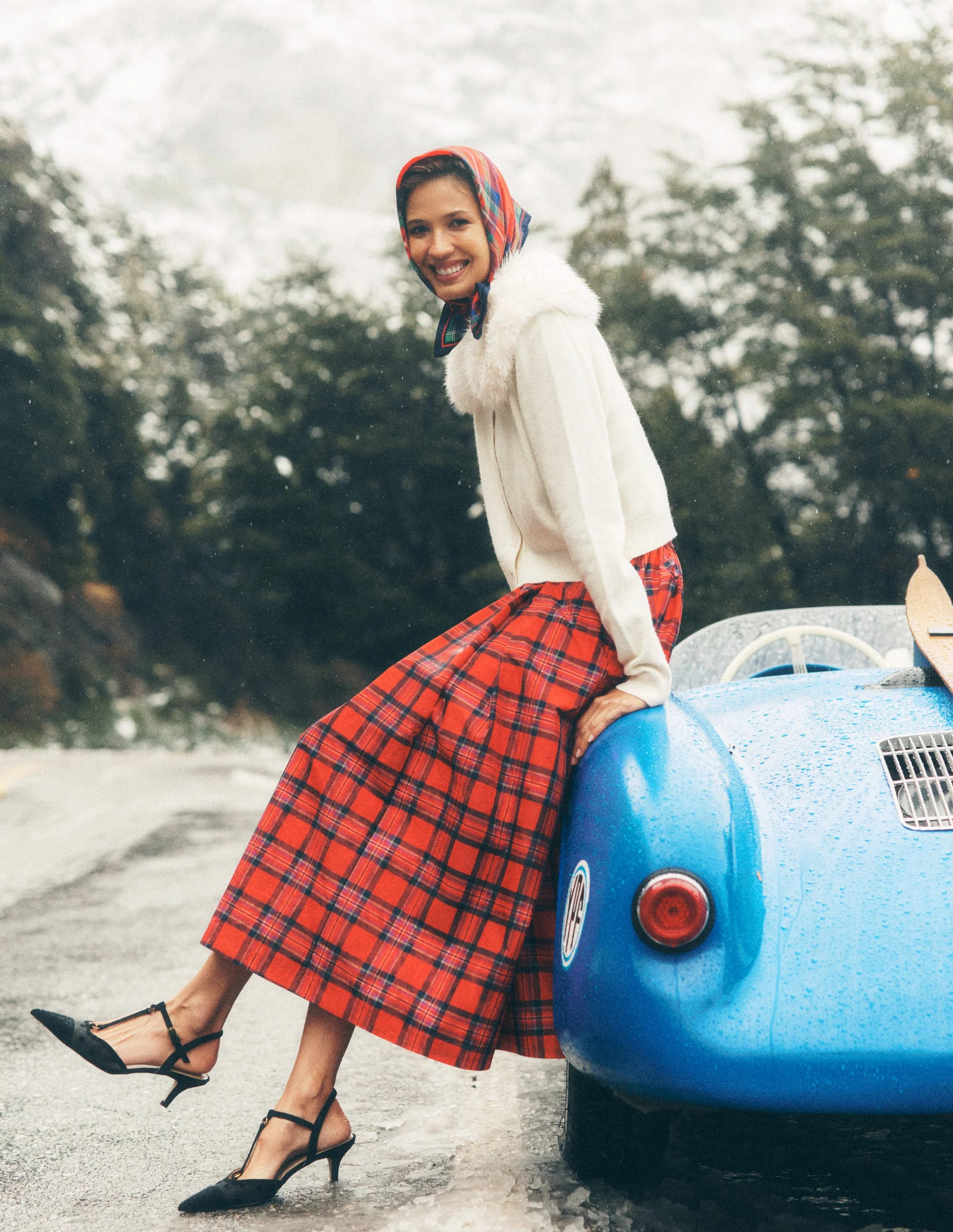 Fur Collar Cropped Cardigan-Warm Ivory | Boden (US)