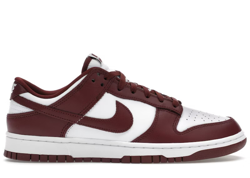 Men's Nike Dunk Low Sneakers in White/Redwood/Gym Red | StockX