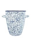 Creative Co-Op DF2827 Metal Splatterware Solid Rim and Handles Crock, Blue | Amazon (US)