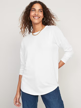 Long-Sleeve Luxe Tunic T-Shirt for Women | Old Navy (US)