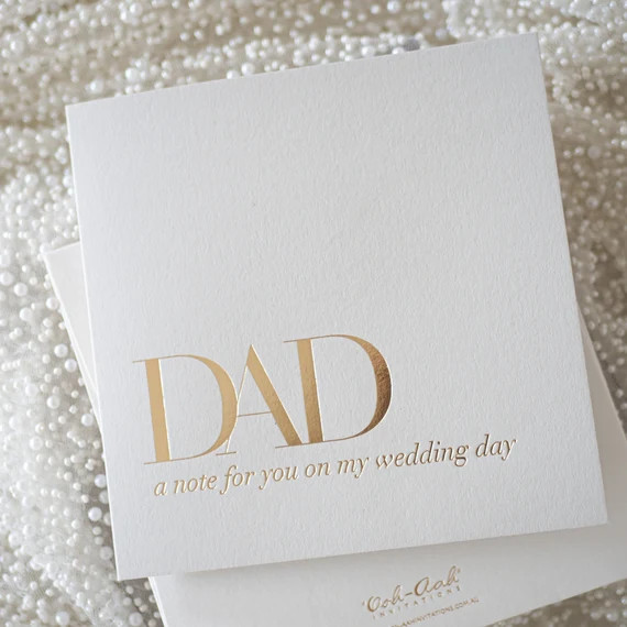 Father of the Bride Gift from Bride, To My Dad on my Wedding Day card, Dad Gift Wedding day card ... | Etsy (US)