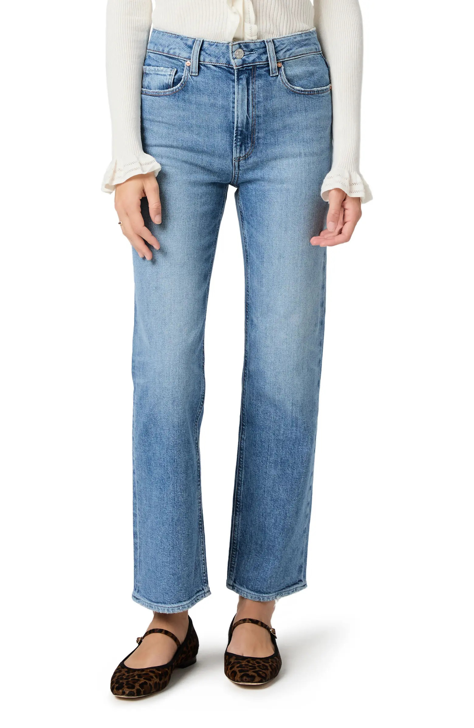 Stevie High Waist Ankle Straight Leg Jeans | Nordstrom