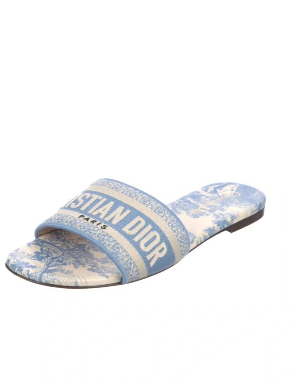 Christian Dior Canvas Printed Slides Size 39 | Poshmark