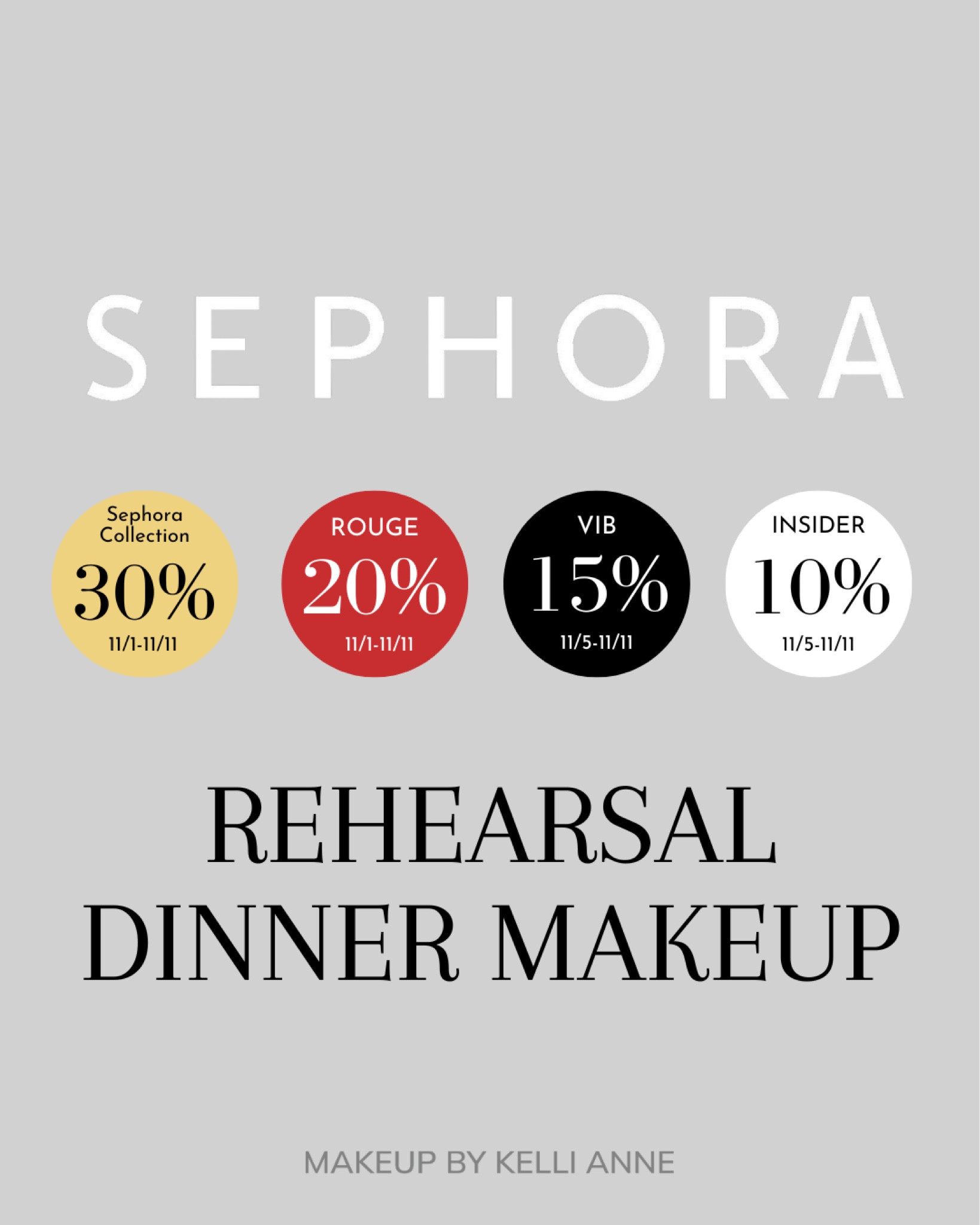 Rehearsal Dinner Makeup - Sephora Savings Event 