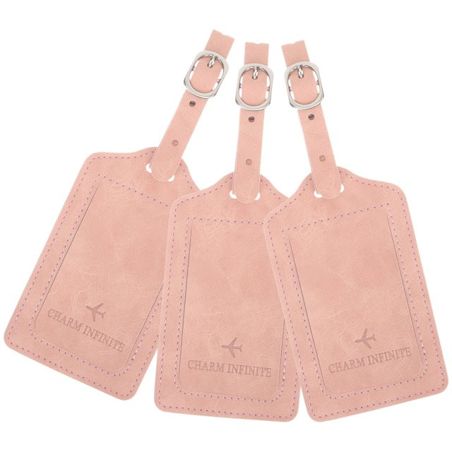 3 Pcs Luggage Tag Suitcase Tags Labels Shipping Dormitory Key Pink Identify Travel | Walmart (US)