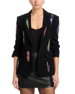 Paillette Whirl Scrunched Sleeve Jacket | Bloomingdale's (US)