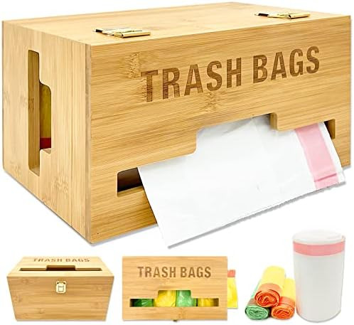 Trash Bag Dispenser with Handles, Garbage Bag Holder for Standard 13/30 Gallon Rolls Less Than 80... | Amazon (US)