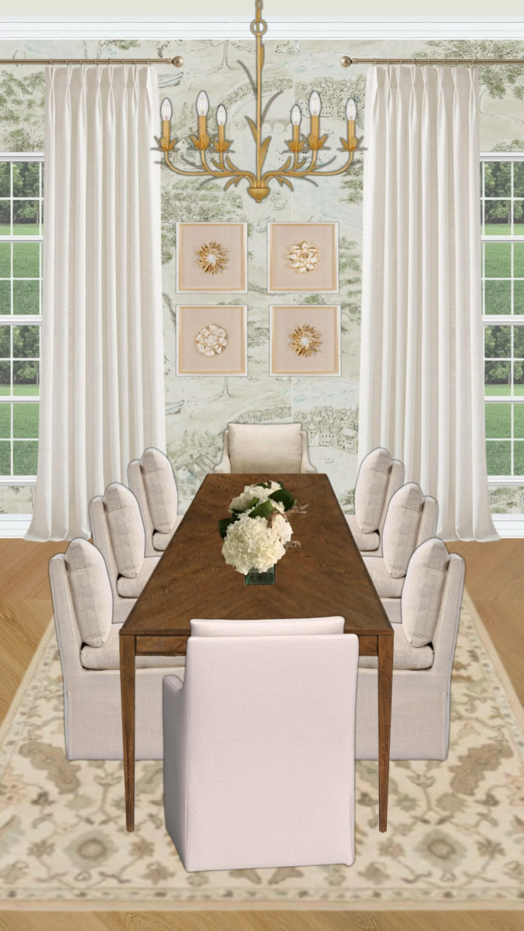 A classic dining room design, the chairs are Amazon - and you would never know!! 

#LTKstyletip #LTKVideo #LTKhome