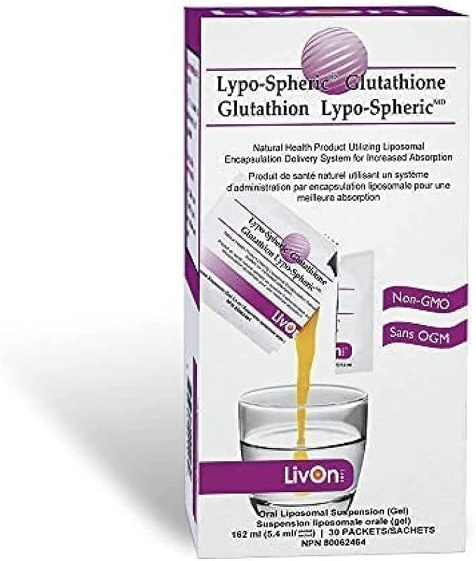 Lypo–Spheric Glutathione - 30 Packets – 450 mg Glutathione Per Packet – Liposome Encapsulat... | Amazon (US)