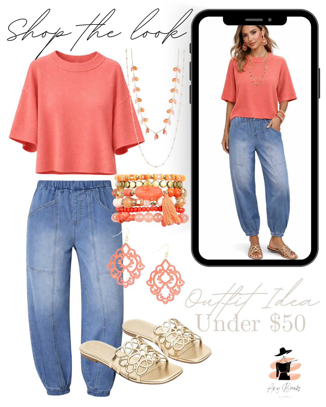 Loving this colorful summer look! Check out these pieces for under $50. #summeroutfit #affordablefashion 

 #LTKSeasonal