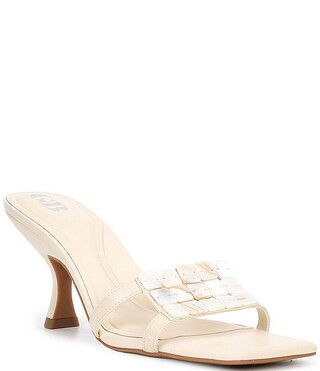 GB Sea-Shell Leather Shell Embellished Dress Sandals | Dillard's | Dillard's