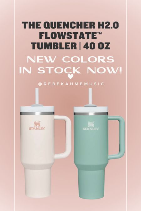 Beautiful new colors in stock now of these favorite stanley tumblers! The base fits easily in most car cup holders. Perfect to keep you hydrated all day long! 

#LTKunder50 #LTKsalealert