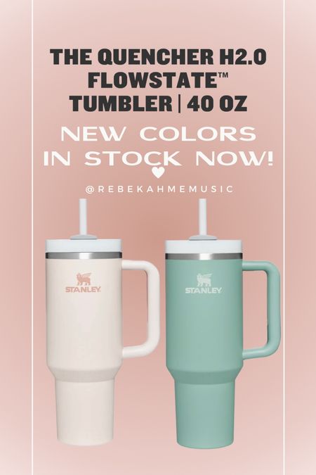 Beautiful new colors in stock now of these favorite stanley tumblers! The base fits easily in most car cup holders. Perfect to keep you hydrated all day long! 

#LTKunder50 #LTKsalealert