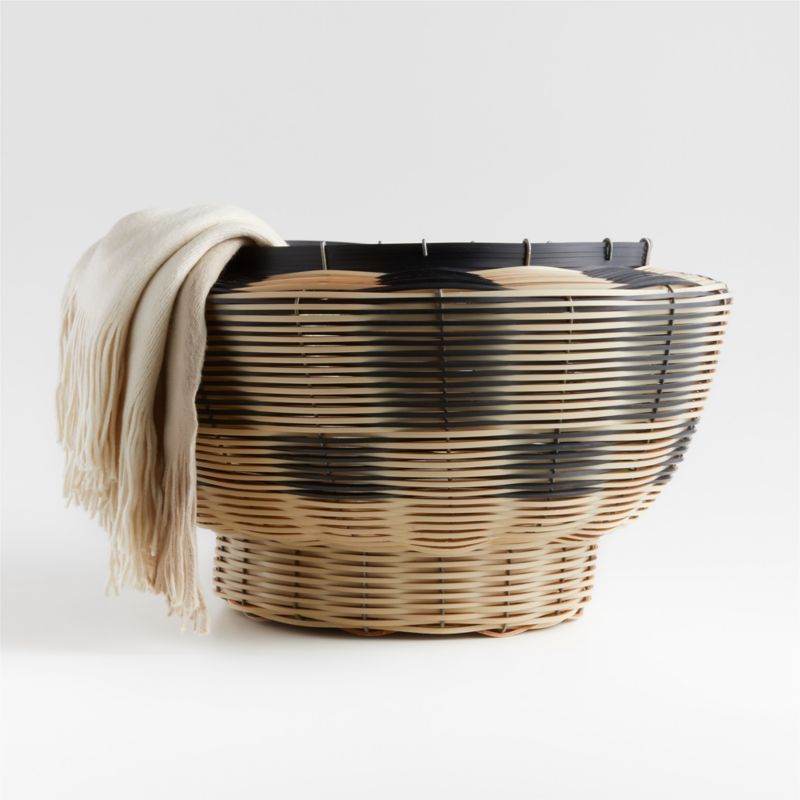Mo's Crib Handwoven Black Basket + Reviews | Crate & Barrel | Crate & Barrel