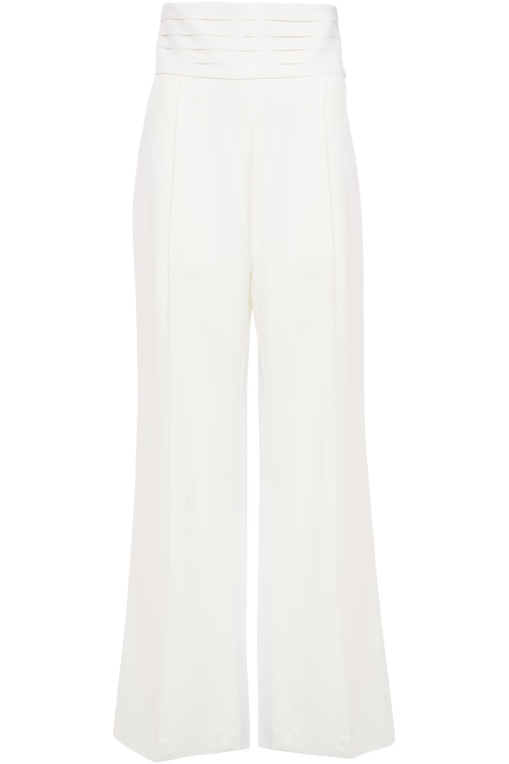 Blaine pleated satin-paneled twill wide-leg pants | The Outnet (UK and Europe)