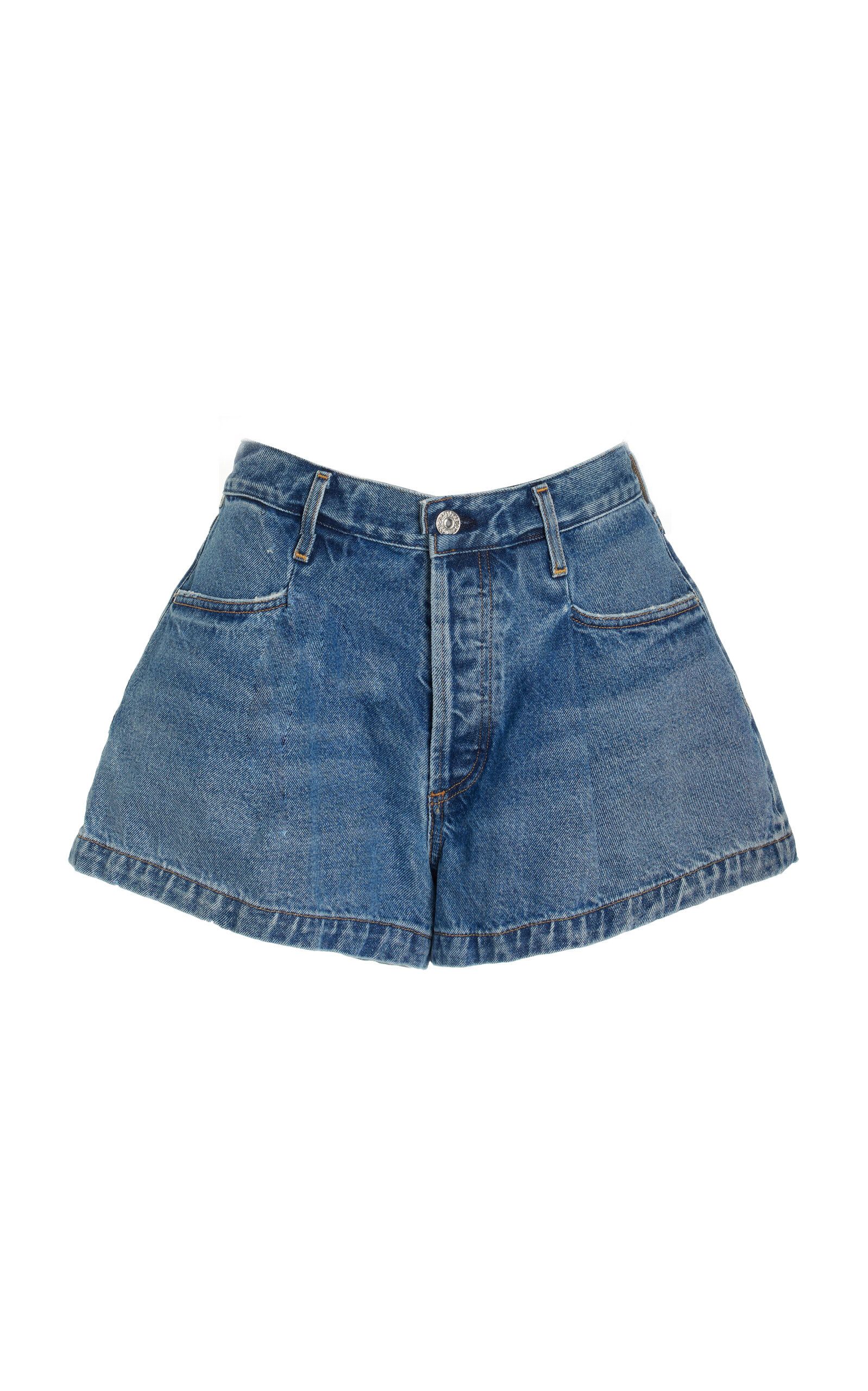 Franca Pleated Baggy Denim Shorts | Moda Operandi (Global)