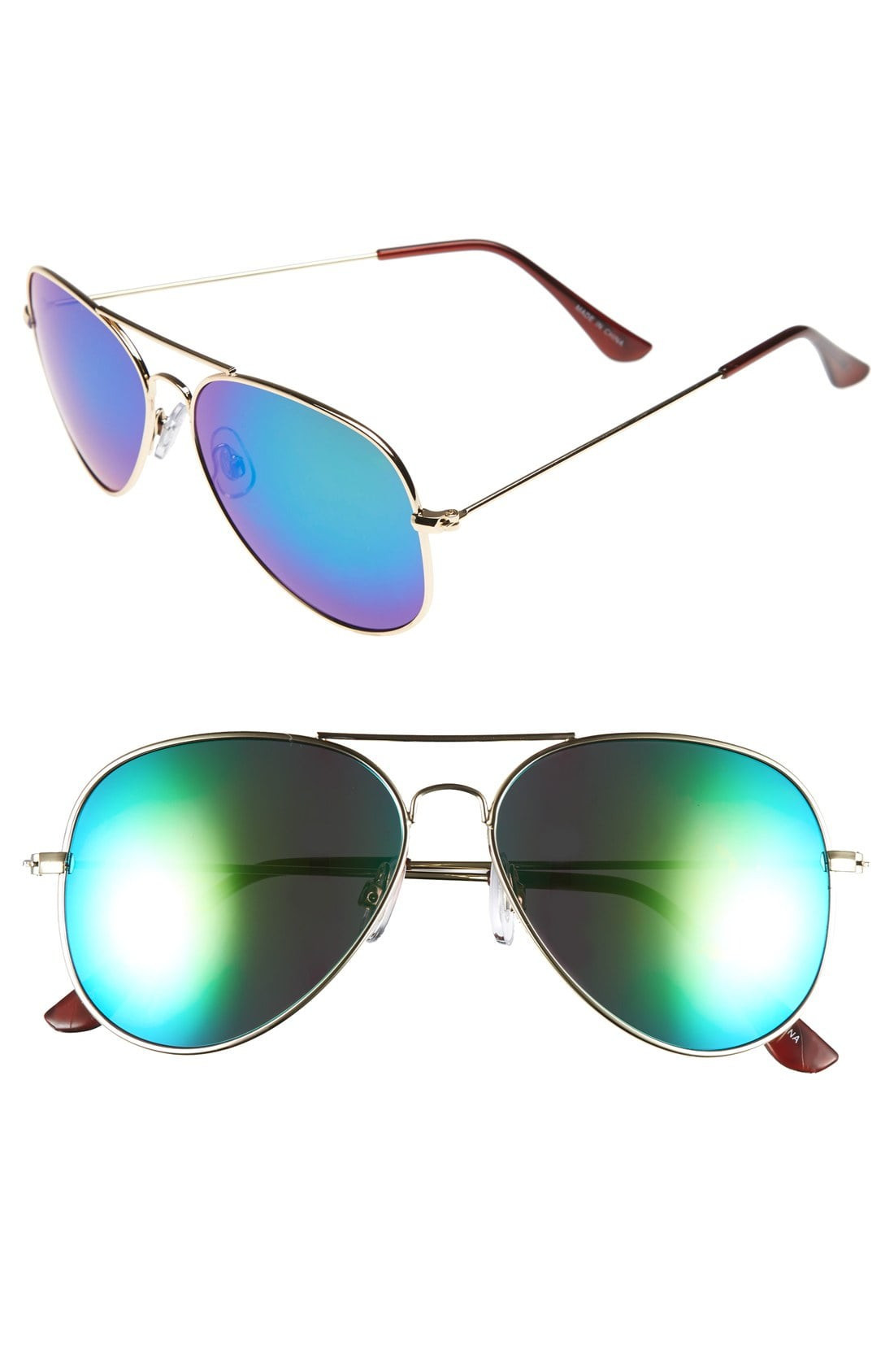 Mirrored Aviator 57mm Sunglasses | Nordstrom