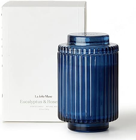 LA JOLIE MUSE Eucalyptus & Rosemary Scented Candle, Natural Wax, Aromatherapy Candle for Relaxation, | Amazon (US)