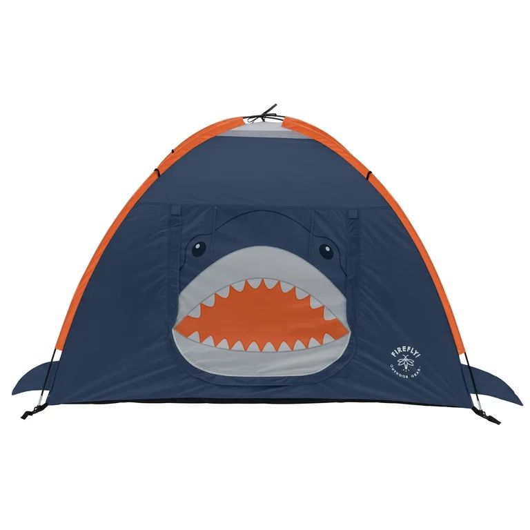 Firefly! Outdoor Gear Finn the Shark 2-Person Kid's Camping Tent - Navy/Orange/Gray Color, One Ro... | Walmart (US)
