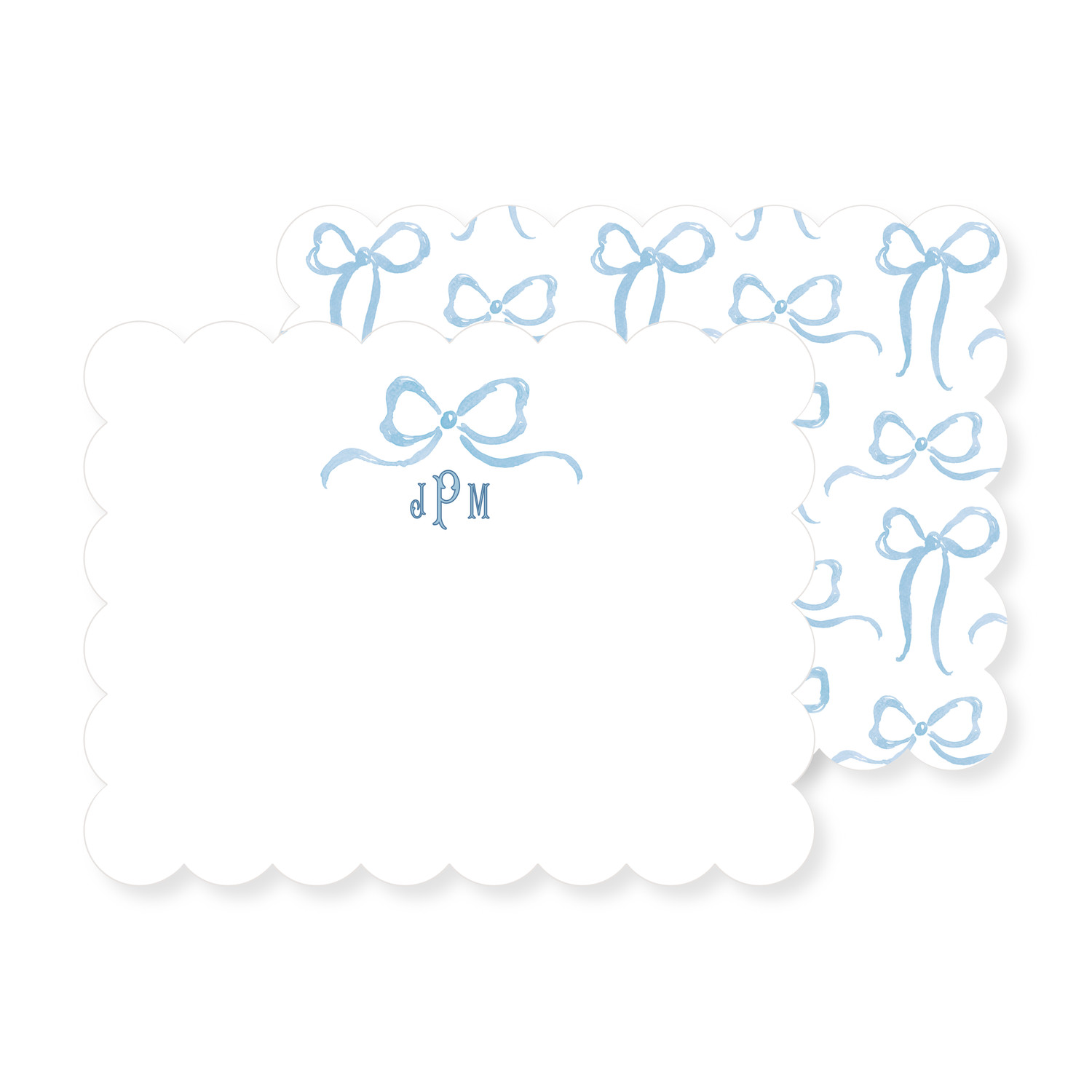 French Blue Bow Personalized Stationery Set — Simply Jessica Marie | Simply Jessica Marie