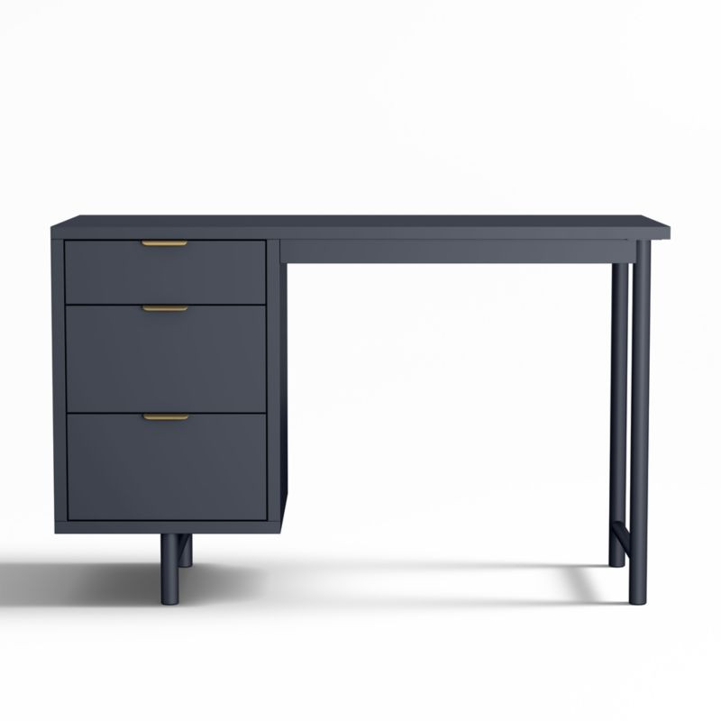 Classic Deep Navy Blue Wood 3- Drawer Kids Desk | Crate & Kids | Crate & Barrel